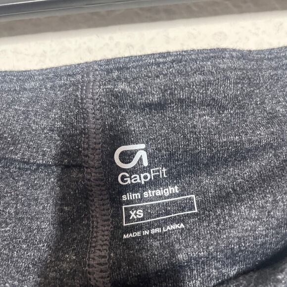 Gapfit XS Activewear Slim Straight Ankle Leggings Pants Gray Stretch - Picture 3 of 11